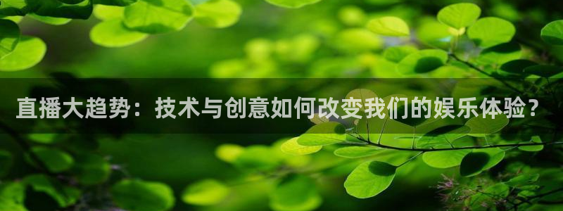 火凤体育直播高清入口：直播大趋势：技术与创意如何改变我们的娱乐体验？